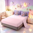 thumbnail image 3 of Homewish Cute Plant Mushrooms 7 Pieces Full Size Bedding Sets,Floral Fox Rabbit Animals Full Size Bed in a Bag,Purple,Pink Reversible, 3 of 8
