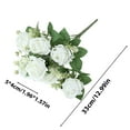 thumbnail image 3 of AYktou Roses Artificial Flowers-1 Bunches of Artificial White Pink Roses 5 Heads Plastic Flannel Flower SuiTables for Plants Decoration of Family Hotel Wedding Bouquet Christmas Office Tables, 3 of 11