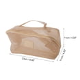 thumbnail image 2 of Unique Bargains 1 Pc Mesh Multifunctional Portable Makeup Bag Khaki Polyester, 2 of 6
