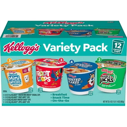 Kellogg's Mixed Cereal Brands 4 Flavors 23.4oz