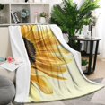 thumbnail image 2 of Brighten Your Space with a Sunflower Sherpa Blanket: Soft, Thick 50x60in Throw Blanket Perfect for Bed, Sofa, Office Decor Blanket Gift for Women, 2 of 5