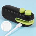 thumbnail image 3 of Mini Bag Sealer Chip Bag Sealer with Cutter and Magnet Handheld Heat Sealer Portable Mini Sealing Machine USB Rechargeable Bag Heat Sealer for Plastic Bags Snack Food Storage（Black green）, 3 of 11