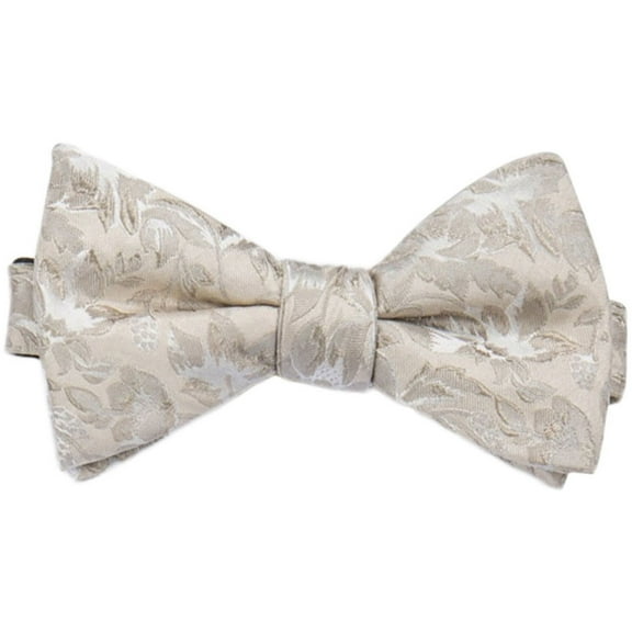 Countess Mara Mens Lyons Floral Self-tied Bow Tie, Off-White, One Size