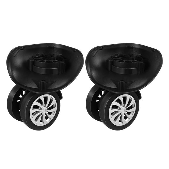HEMOTON  8 Pcs Travel Luggage Wheel Caster Suitcases with Wheels Black