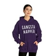 thumbnail image 6 of Gangsta Napper Funny Lazy Adult Unisex Pullover Sweatshirt Hoodie Sayings Gift Men Woman. Purple, 6 of 6