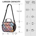 thumbnail image 4 of FORMRS Student Insulated Lunch Bag with Shoulder Strap Reusable Cooler Box for School, Pink Shimmering Pattern, 4 of 9