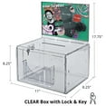 thumbnail image 3 of Clear Extra Large Lottery Box with Pocket, Lock and Keys, 3 of 4