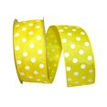 thumbnail image 1 of Reliant Ribbon 92840W-079-40K Satin Large Dots Value Wired Edge Ribbon - Yellow - 2.5 in. x 50 yards, 1 of 1