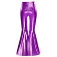 thumbnail image 6 of Alvivi  Girls Sequin Dance Outfit Metallic Crop Top with Bell-Bottom pants Jazz Performance Outfit 5-16 Years Purple 8, 6 of 7