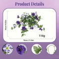 thumbnail image 3 of 1Pc Faux Petunia Outdoor Flowers, No-Fade Artificial Plants for Garden, Balcony, Porch or Indoor Home Decoration White-Light Purple Blend, 3 of 9
