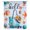 Blue, Teal, Orange, variant on Summer Beach Sheer Curtains 45 Inches Long for Bedroom, Ocean Shells Starfish Bag Stripe Rainbow Light Filtering Privacy Drapes, Breathable Semi Sheer Short Window Treatment for Kitchen Cafe Bathroom