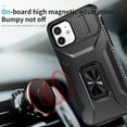 thumbnail image 6 of Allytech Shockproof Back Case for Apple iPhone 12/ iPhone 12 Pro, Military Grade Protective Stand Compatible with Car Mount Anti-slip Hybrid Rugged Bumper Phone Cover for Men Boys -Black, 6 of 8