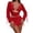 *Red, variant on Women's V Neck 4-Piece Swimsuit Set, Bikini Top + Bottom + Mesh Cover Up + Mini Skirt, Long Sleeve Beachwear for Women Black,Women's Plus M