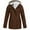 #1-Brown, variant on Womens Fall Fashion Jackets Fuzzy Lined Jacket Zipper Hoodie Drawstring Windbreaker Jacket Hooded Raincoat Outwear