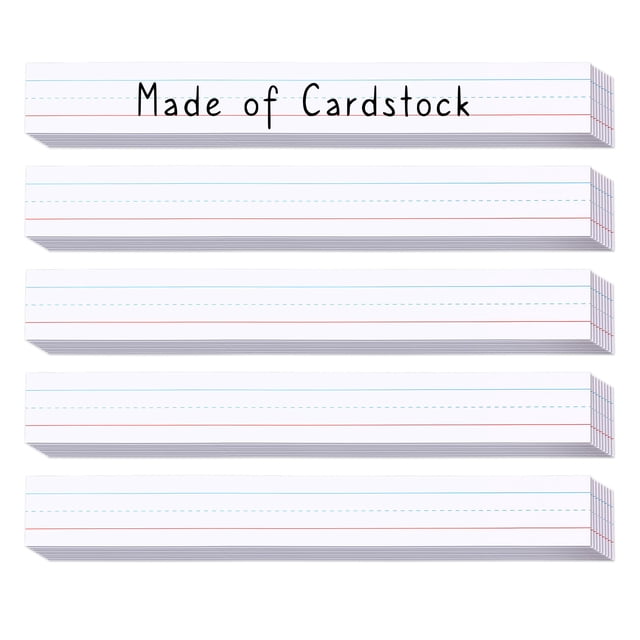 Cartulina blanca Sentence Strips Chell de 7,62 cm x 60,96 cm, paquete de 100
