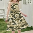 thumbnail image 4 of 9-10 Years Toddler Girl Camouflage Dress Little Kid Short Sleeve Cotton Dress for 3-14 Years, 4 of 7