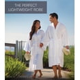 thumbnail image 4 of Men's Waffle Robe by BOCA TERRY, Waffle Knit Spa Robe, Long Lightweight Cotton Kimono Hotel Bathrobe, 4 of 6
