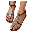 thumbnail image 4 of VerPetridure Women's Sandals Summer Casual Roman Flat Sandals, 4 of 4