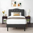 thumbnail image 1 of VECELO (Set of 3) Bedroom Set Upholstered Bed Frame and 2 Nightstand, 1 of 6