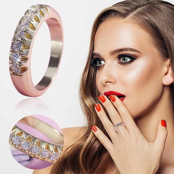 Anillos para mujer, regalos para mujer, moda para damas, diamantes, moda, joyas geométricas con diamantes, anillo para damas