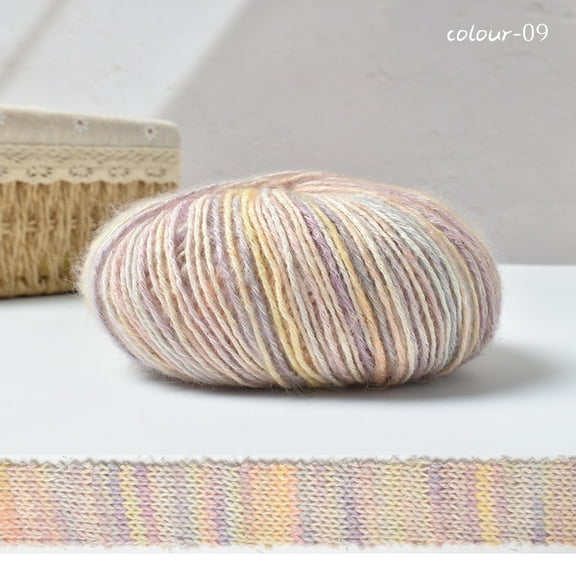 Zhuge Cotton Yarn, Multicolor Yarn for Knitting, Crocheting, and Crafts,50g,I