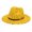 Yellow, variant on LPKRT Solid Straw Fedora Sun Hat Wide Brim Floppy Breathable Straw Hat Vintage Elegant Panama Hat Orange