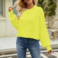 thumbnail image 2 of YOTMKGDO Pullover Sweaters Sweaters For Women Autumn Winter Loose Short Cotton Fashion Long Sleeved Crew Neck Sweater O Neck, Sizes XS-XL, 2 of 5