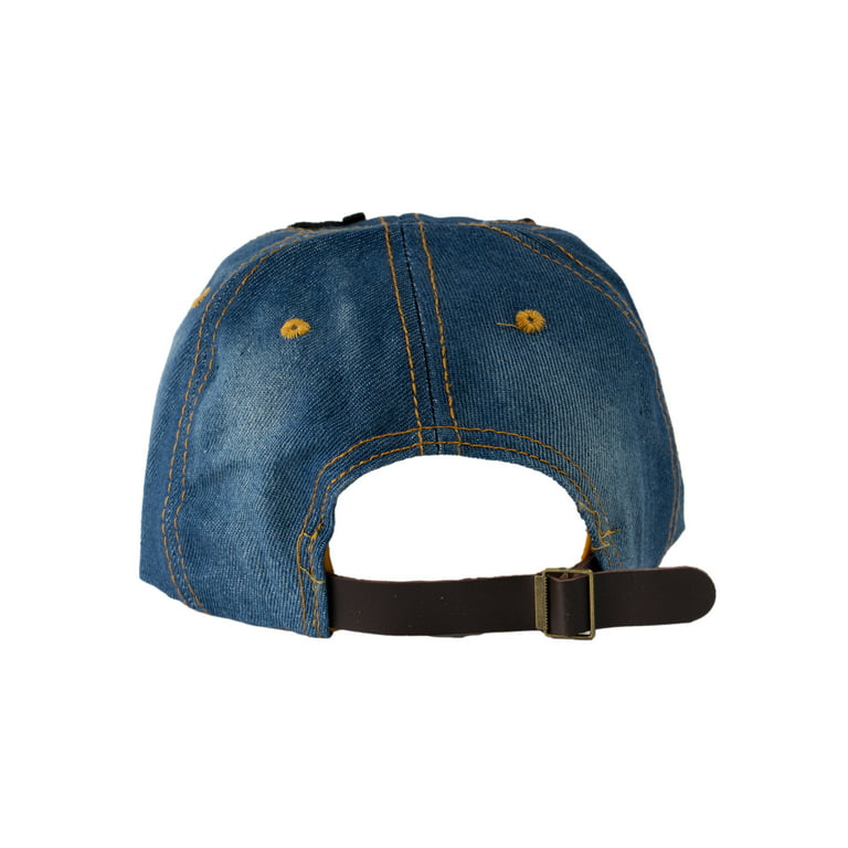 Top Headwear Cat Mom Rhinestone Hat Distressed Denim Baseball Cap - Denim, Women's, Size: One size, Blue