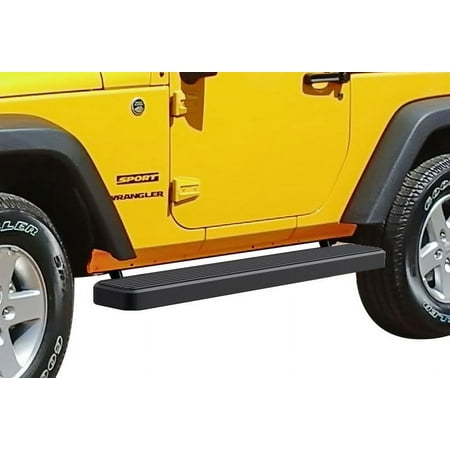 2007-2018 Jeep Wrangler JK 2 Door (Factory Side Bars or rock rails have-be removed) Black Finish 6 Inch Door-Door Side Bar Side Step Running Board