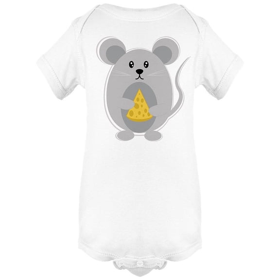 Mouse Cheese Cartoon Drawing Bodysuit Infant -Image by Shutterstock, Newborn