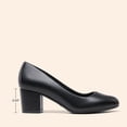 thumbnail image 2 of DREAM PAIRS Women's Pumps Low Chunky Block Heel Dress Shoes Closed Round Toe Comfortable  Wide Heels, 2 of 8
