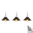 thumbnail image 1 of FSLiving Adjustable Angle J-Type Track Pendangt Light with E26 Silver Base&Black Metal Cone Shade,Remote Control Dimmable Color Changing Timing Lamp for Home Kitchen Farmhouse,Customizable - 3 Lights, 1 of 9