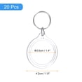 thumbnail image 2 of Uxcell 20 Pcs Photo Frame Keyring, 1.8 Inch Round Photo Keychains, 2 of 5