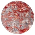 thumbnail image 2 of SAFAVIEH Aston Calanthia Abstract Area Rug, Red/Gray, 6'7" x 6'7" Round, 2 of 11