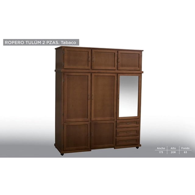 Ropero Kessa Muebles Tulum 2 pzas