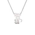 thumbnail image 2 of Delight Jewelry Silvertone White Ice Skates Silvertone Dream Big Pendant Necklace, 25", 2 of 4