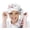 White Forest Fiori, variant on Lola Women Summer Hat with Scarf UPF 50+ Sun Protection Packable