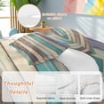 thumbnail image 4 of Purple Brown Full Size Comforter Set, Turquoise Wood Grain Farmhouse Vintage Bedding for All Seasons, 4 Pcs Bed Set, 1Quiltcover (86"x86") ,1Sheet(80"x116"), 2Pillowcases (30"x20"), 4 of 9