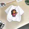 thumbnail image 5 of Bonita camiseta de algodón con dibujos animados de DORA para niña, divertida, de verano, para niños, con estampado creativo, informal, de cuello redondo y manga corta, 5 of 5