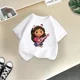 thumbnail image 5 of Bonita camiseta de algodón con dibujos animados de DORA para niña, divertida, de verano, para niños, con estampado creativo, informal, de cuello redondo y manga corta, 5 of 5