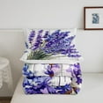 thumbnail image 5 of Lavender Flower Comforter Set Twin Size Teens Adults,Oil Painting Floral Bedding Set,Groovy Lavender Bed Set,Elegant Down Comforter Bedroom Decor, 5 of 7