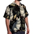 thumbnail image 2 of Tmall Men's Short Sleeve Casual Printed Button Down Beach Shirt Summer Unisex Top, 2 of 6