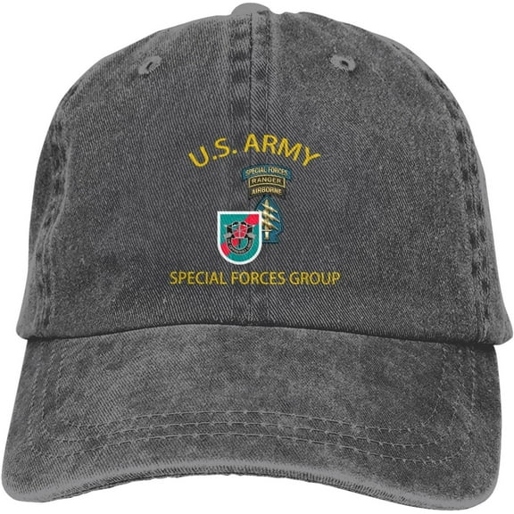 US Army 20th Special Forces Group Veteran Dad Hat Baseball Unisex Baseball Adjustable Washed Cap