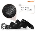 thumbnail image 5 of WHIPPY Women's Rhinestone Western Leather Belt Cowgirl Shiny Ladies Belts for Jeans Dresses, 5 of 7