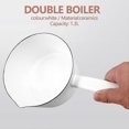 thumbnail image 5 of 1.3L Japanese Style White Ceramics Milk Pot Kitchen Cooking Pan Pot Stewpan Saucepan with Long Hand, 5 of 5