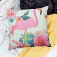 thumbnail image 2 of Orinice Watercolor Tropical Flamingos Throw Pillow Cover  ecorative Square Pillowcase Throw Cushion Case for Bedroom, Living Room, Sofa, Couch and Bed,   12x12in, 2 of 5