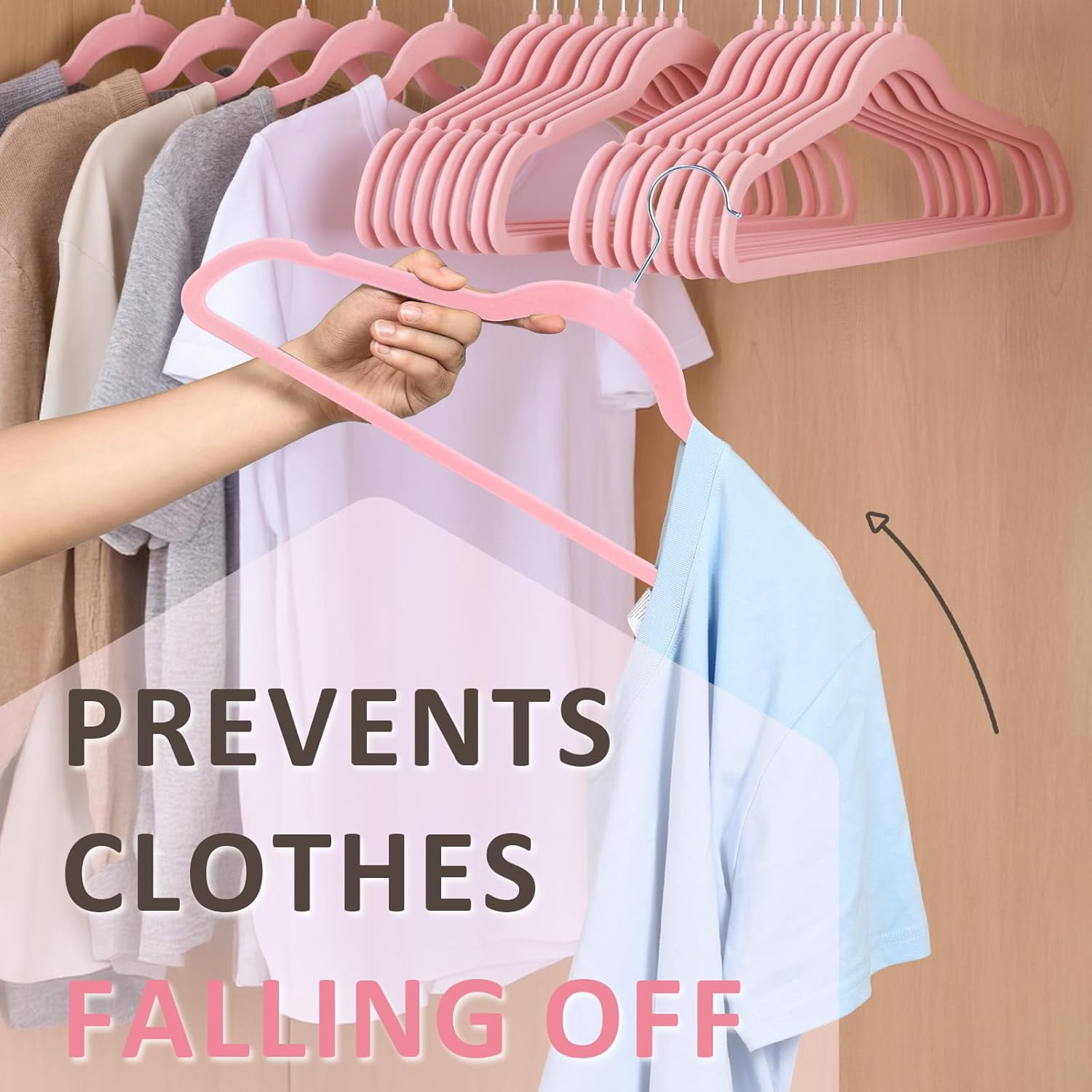 cozymood Velvet Hangers 30 Pack, Non-Slip Clothes Hangers with 360 Degree Swivel Hooks, Slim Space-Saving Suit Hangers, Pink