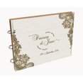 thumbnail image 7 of Darling Souvenir Personalized Engraved Laser Cut Wedding Guest Book Wooden Cover Sign-in Book Registry Guestbook Scrapbook-QF, 7 of 7