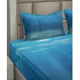 thumbnail image 6 of Ambesonne Ocean Fitted & Top Sheet Set with Shams, Underwater Wilderness, Blue Turquoise, 6 of 8
