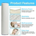 thumbnail image 5 of LAMIRO Neck Roll Pillow for Neck Relief–Extra Dense Memory Foam Round Cylinder Bolster for Cervical Support, 5 of 7
